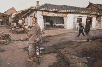 中国からの街の交差点 Oil Paintings
